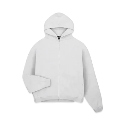 REPRESENT Initial Boxy Zip Through Hoodie "Ice Grey Marl"