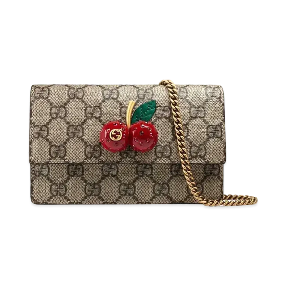GUCCI Cherry GG Supreme Canvas Minibag