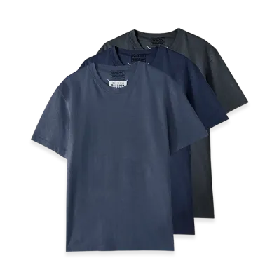 Maison Margiela Crew Neck T-Shirt 3-Piece Set "Blue/Navy/Navy Blue"