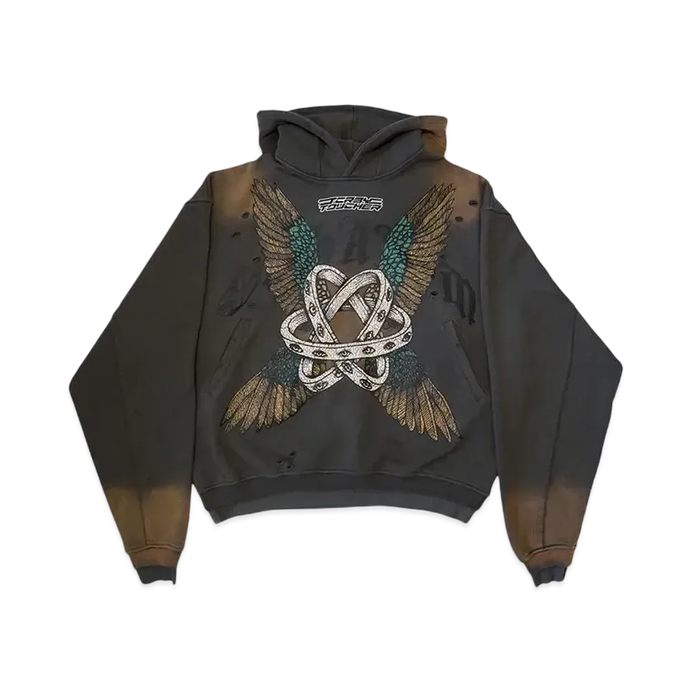 T.C.R BY TOUCHER T.C.R THRONES ACID HOODIE "GRAY"