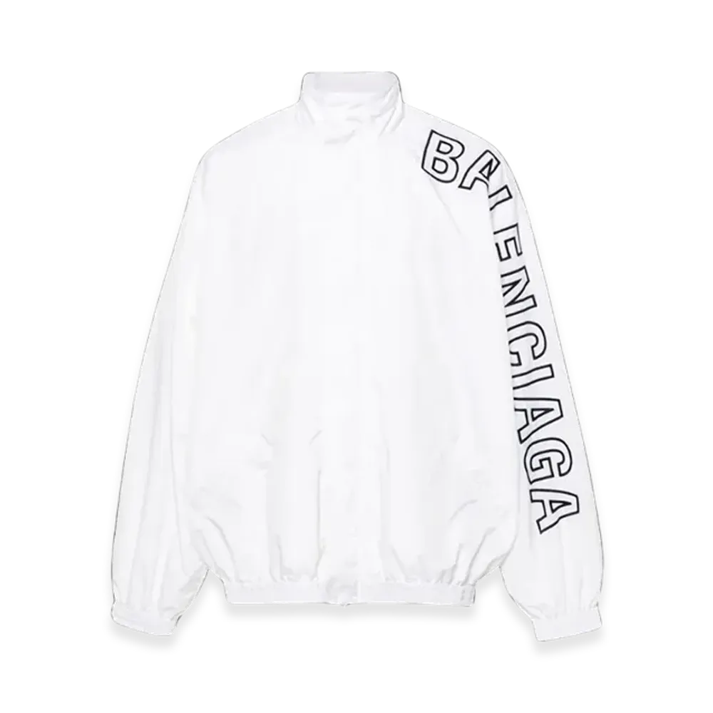 BALENCIAGA Logo Embroidered Jacket "White"