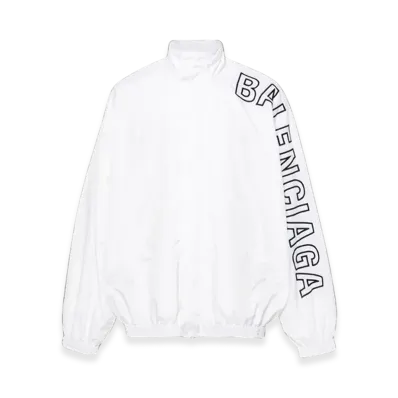 BALENCIAGA Logo Embroidered Jacket "White"