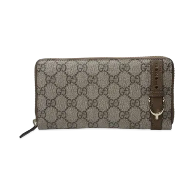 GUCCI Micro Guccissima Zip Around Long Wallet "Brown"