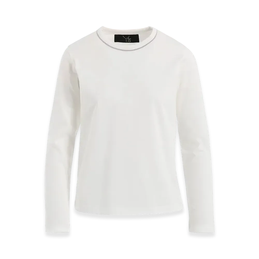 Y's Coton Jersey Stitch Long Sleeve T "Off White"