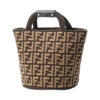 FENDI Tote Bag/Shopping Bag/FF Shopping Bag "Brown"