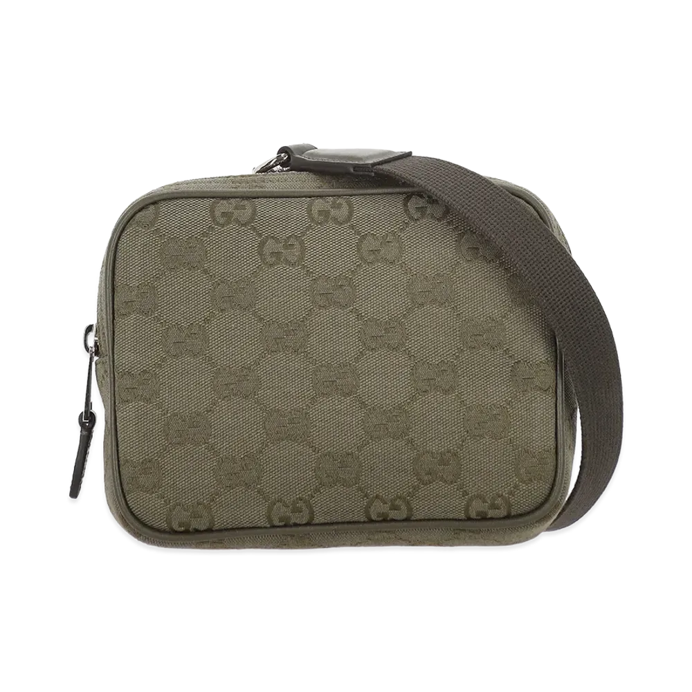GUCCI GG Fabric Crossbody Bag "Green"