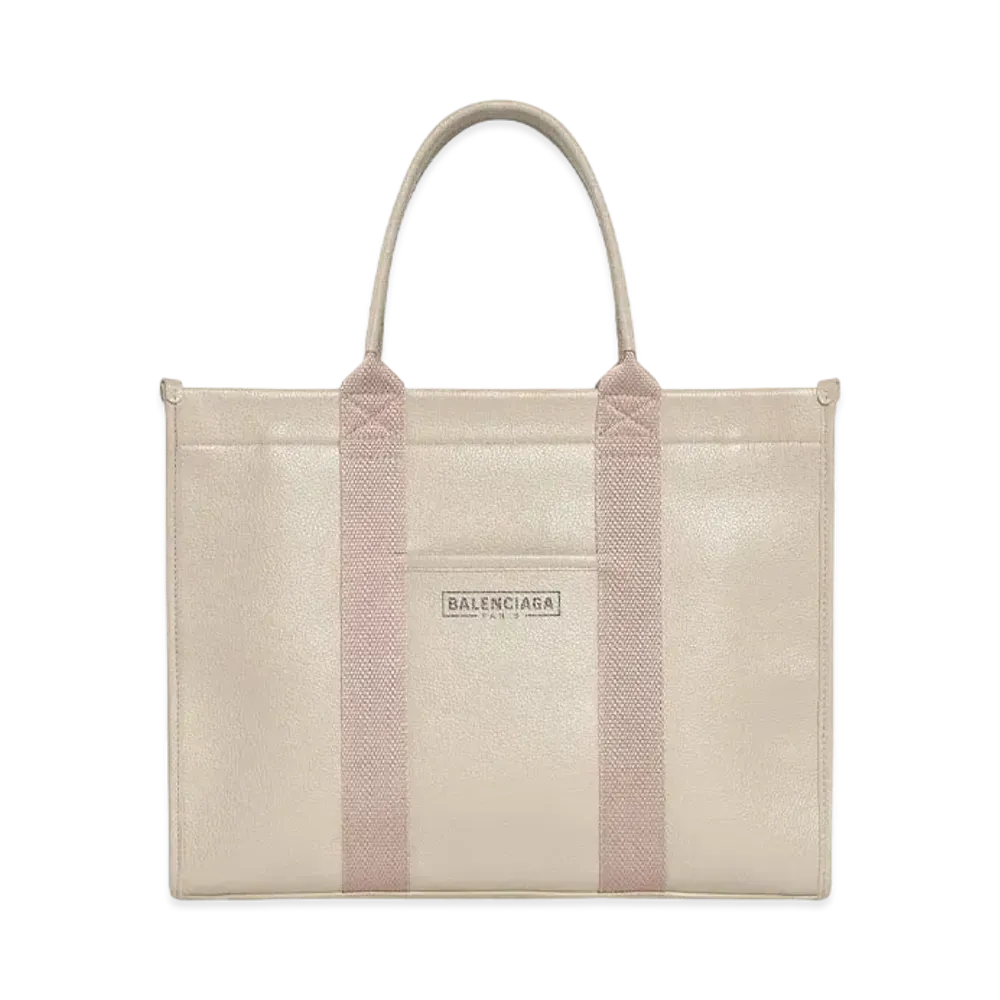 BALENCIAGA Hardware Tote Bag In Grained Calfskin "Beige"
