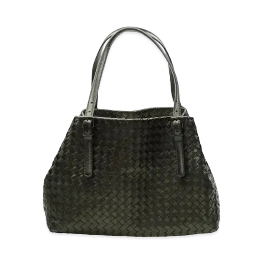 Bottega Veneta Lambskin Hand Bag "Cobalt Bronze"