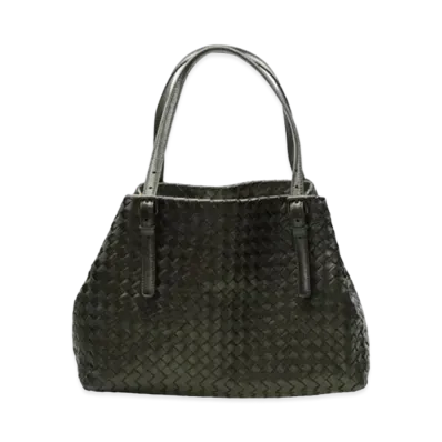 Bottega Veneta Lambskin Hand Bag "Cobalt Bronze"