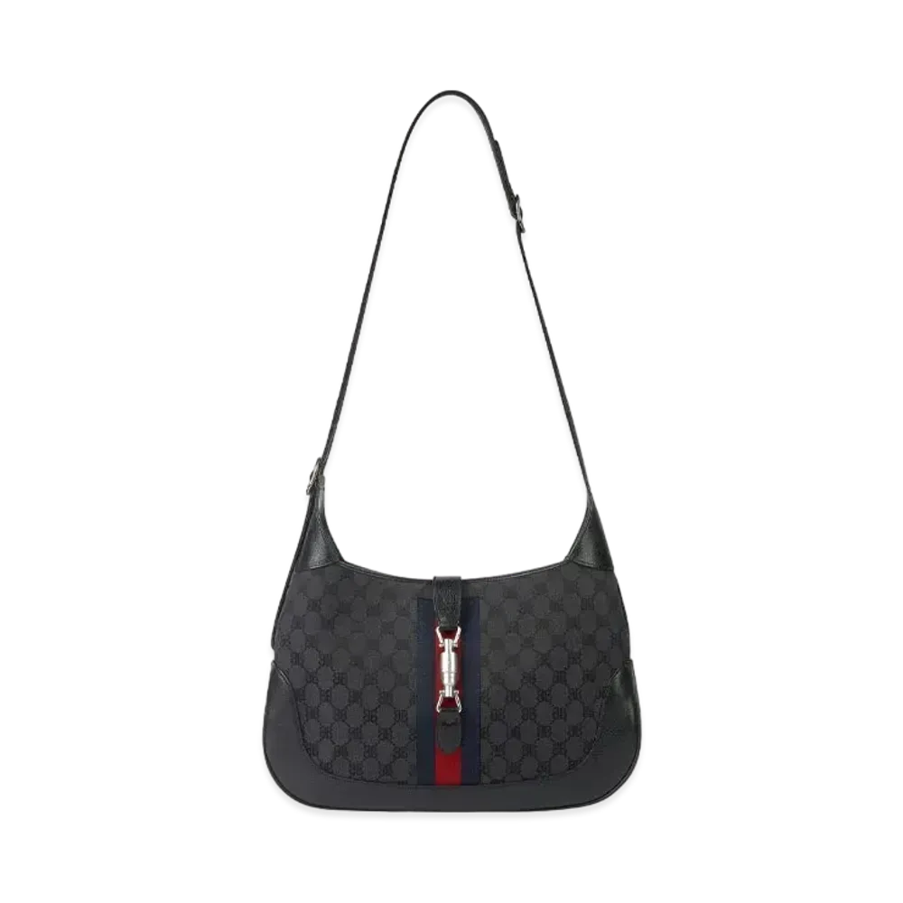 GUCCI x Balenciaga The Hacker Medium Hobo Bag Canvas Jacquard "Black"