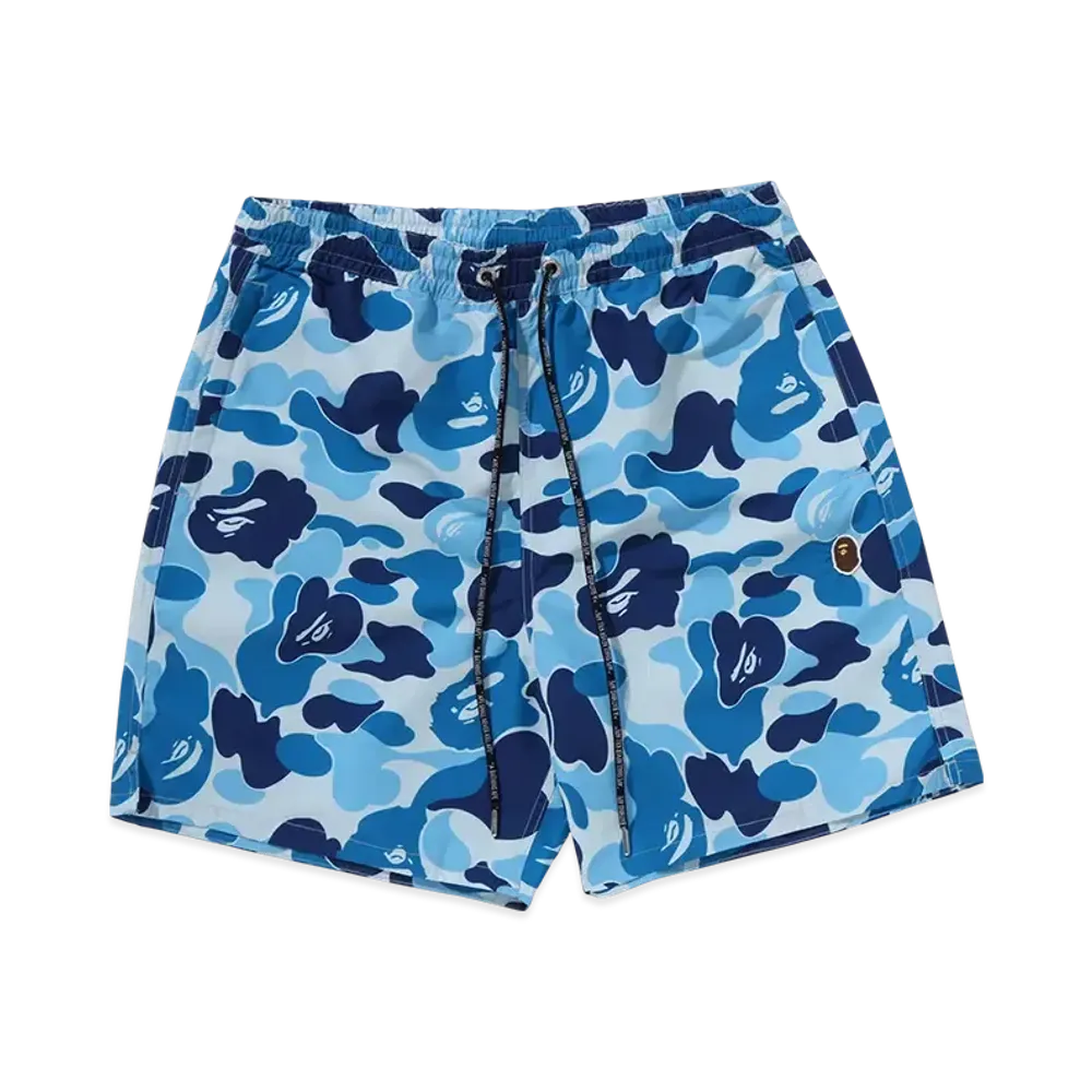 A BATHING APE ABC Camo One Point Relaxed Fit Water Shorts "Blue"