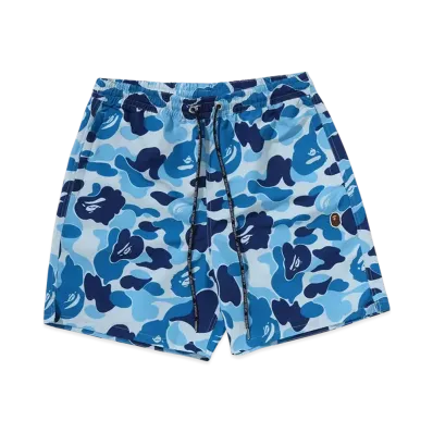 A BATHING APE ABC Camo One Point Relaxed Fit Water Shorts "Blue"