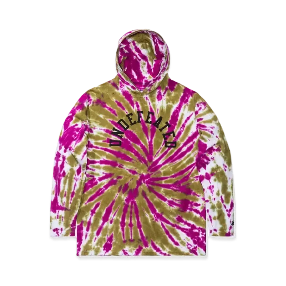 UNDEFEATED TIE DYED HOODED L/S TOP - 10034 "Olive"