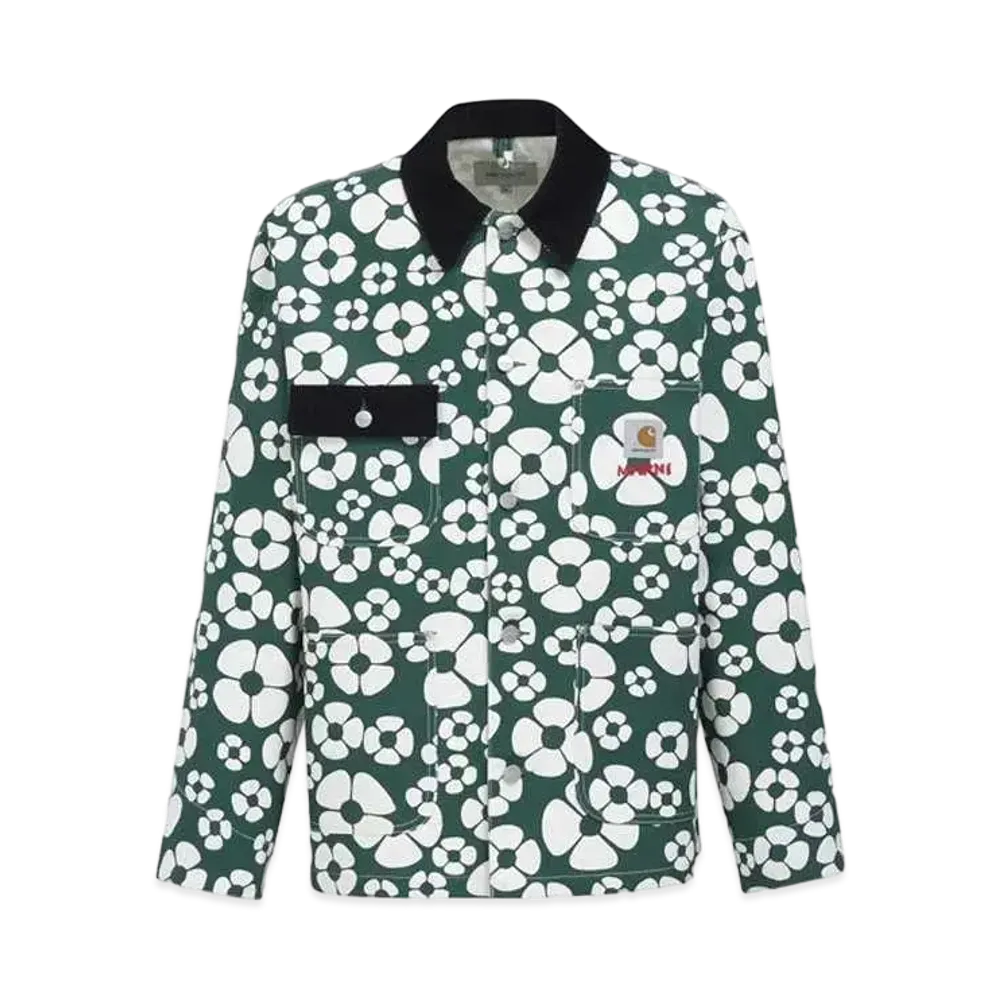 Marni x Carhartt WIP Green Long-Sleeved Floral Jacket "Forest Green"