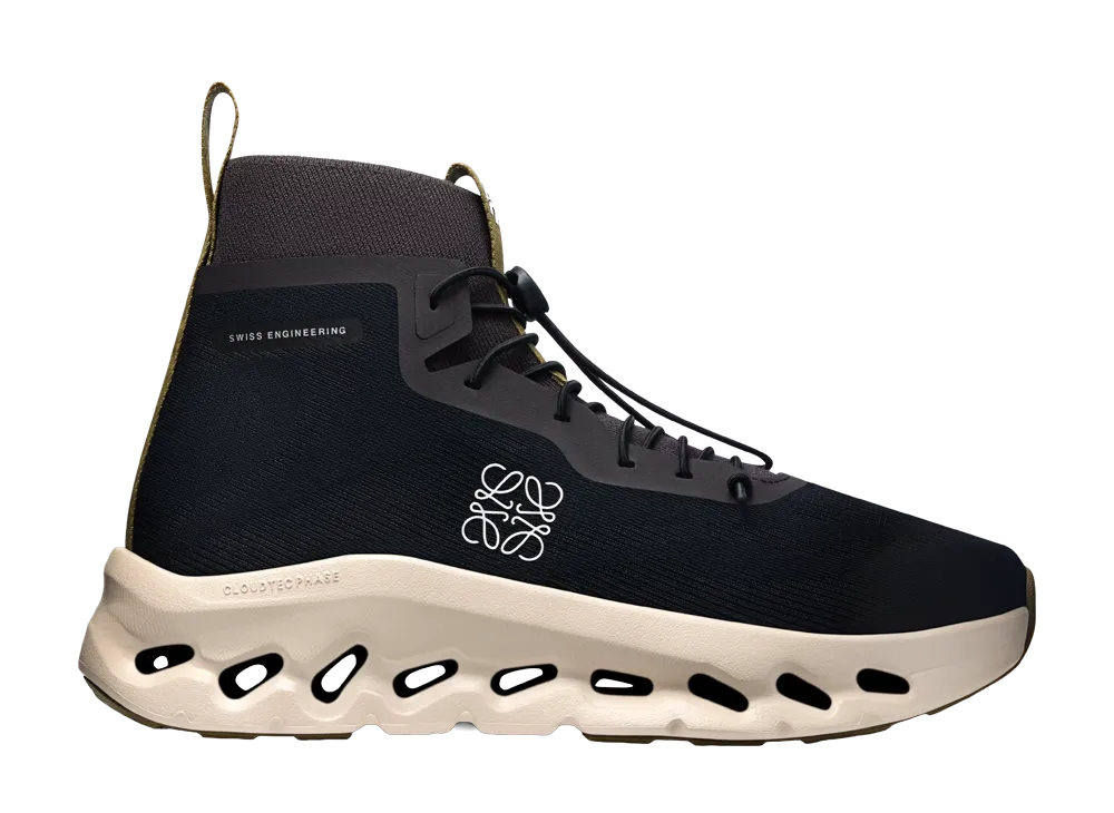LOEWE × On Women's Cloudtilt Hi "Black/Oatmeal/Olive"