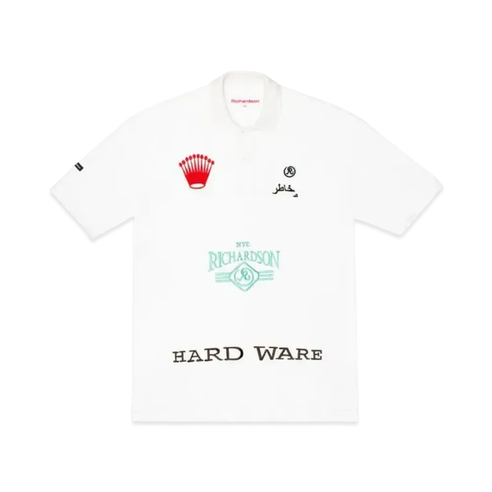 Richardson Hardware Embroidered Polo "White"