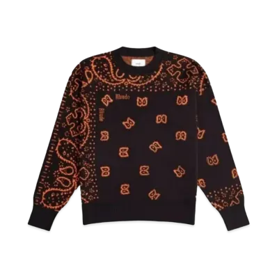 RHUDE Bandana Knit Crewneck "Black"