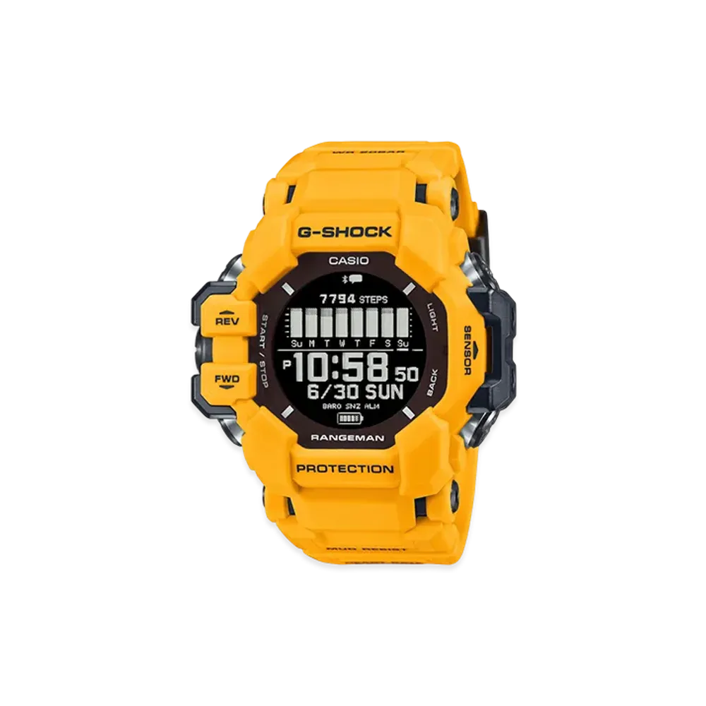 Casio G-Shock Rangeman 6 Sensor Mobile Link Gps Radio Solar M Watch "Yellow/Cmbi"