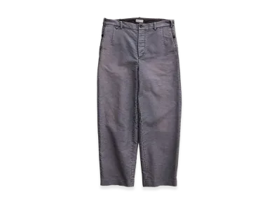 NICENESS Adamson Aged-Effect Moleskin Trousers "Gray"