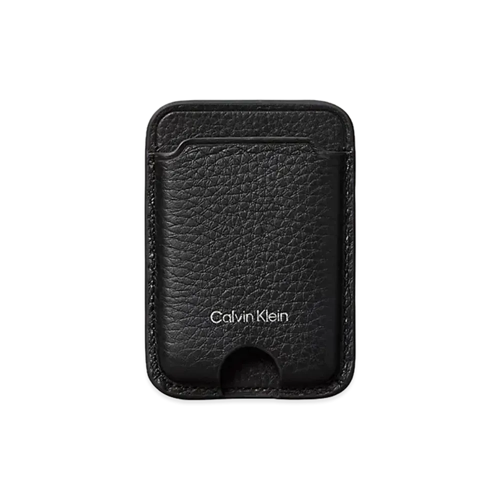 Calvin Klein Leather RFID Magnetic Phone Cardholder "Black"