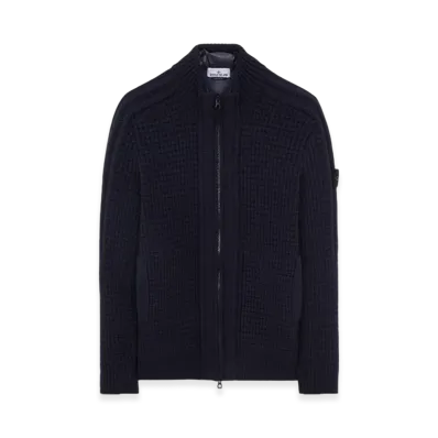 Stone Island 539D5 Garment Dyed Pure Wool President Knit - 23FW "Navy Blue"