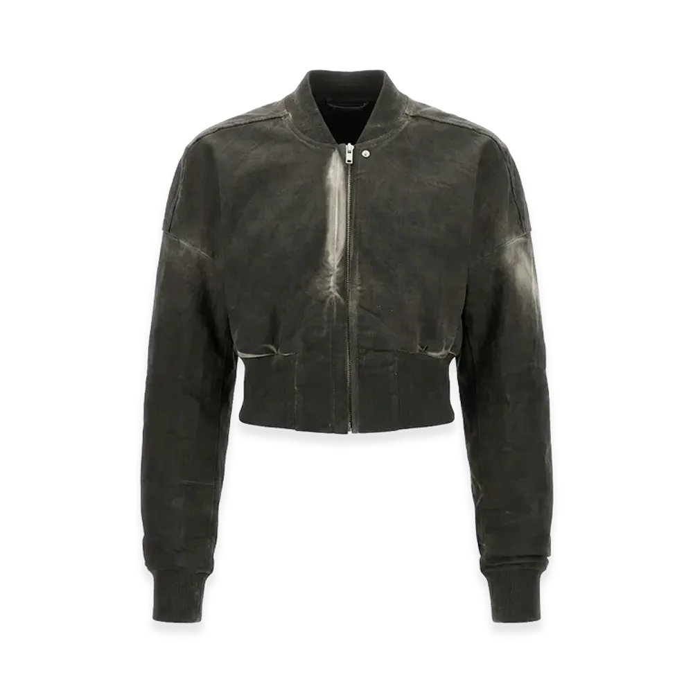 Rick Owens DRKSHDW Women's Cropped Bomber Jacket Flight Jkt "Gray"