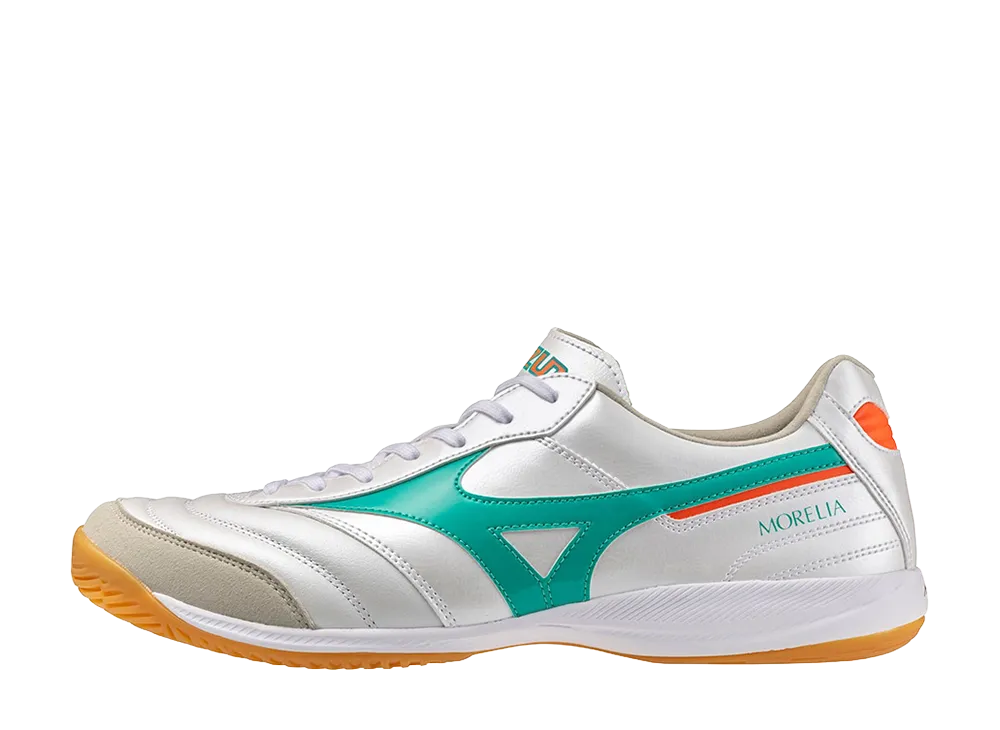Mizuno Morelia Sala Elite In "Super White Pearl/Green"