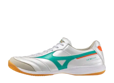 Mizuno Morelia Sala Elite In "Super White Pearl/Green"