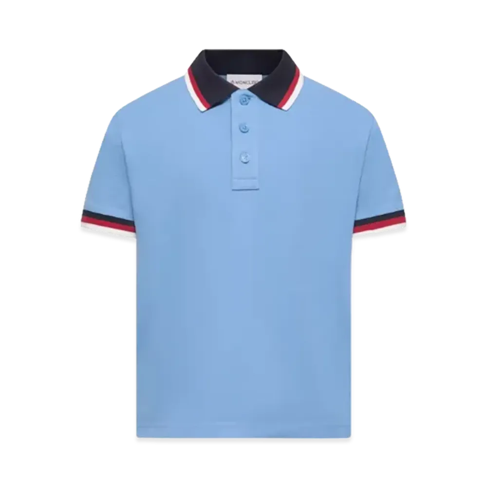 MONCLER Kids Polo Shirt "Blue"