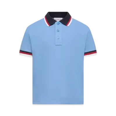 MONCLER Kids Polo Shirt "Blue"