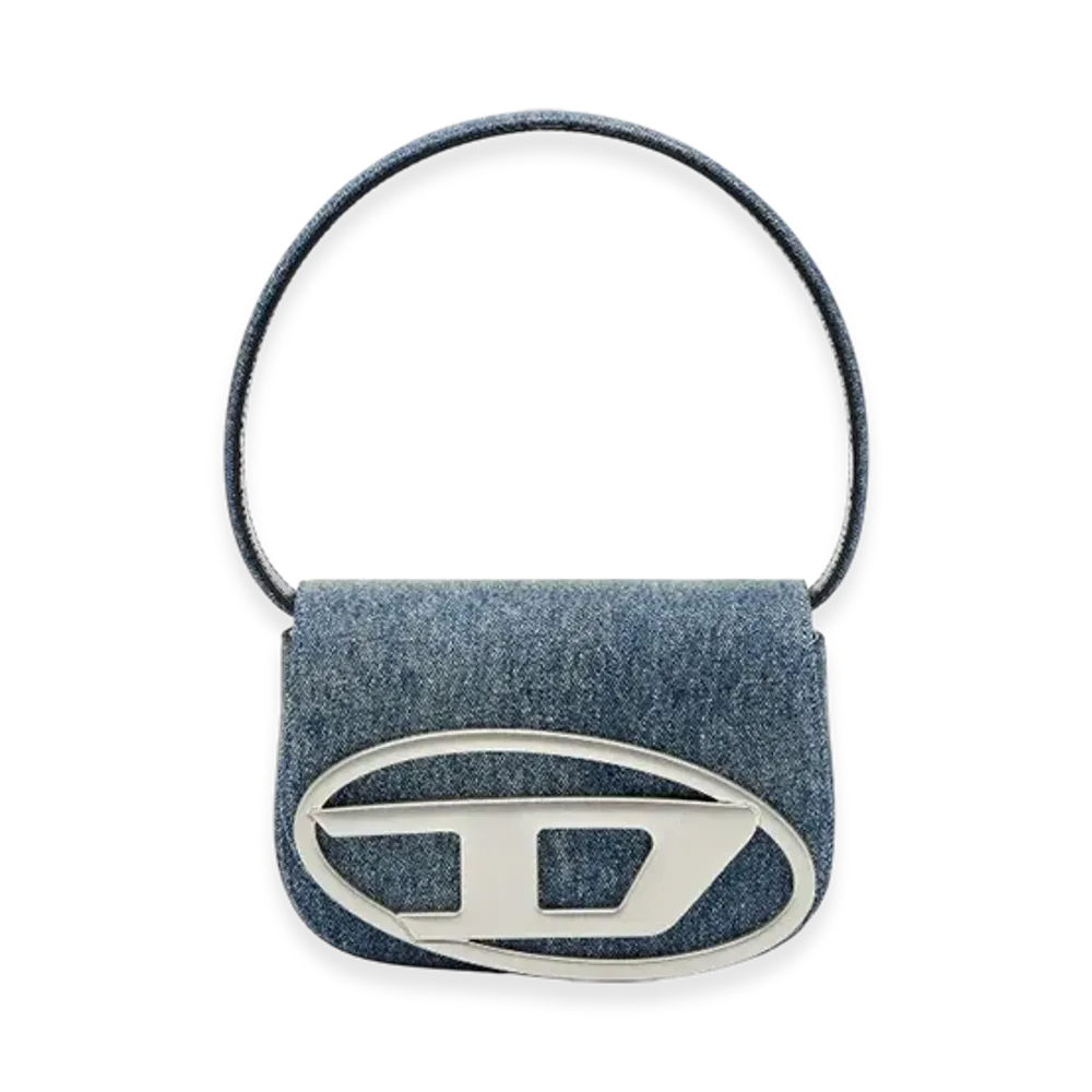 Diesel 1Dr 1Dr-Iconic Shoulder Bag In Solarised Denim "Blue"