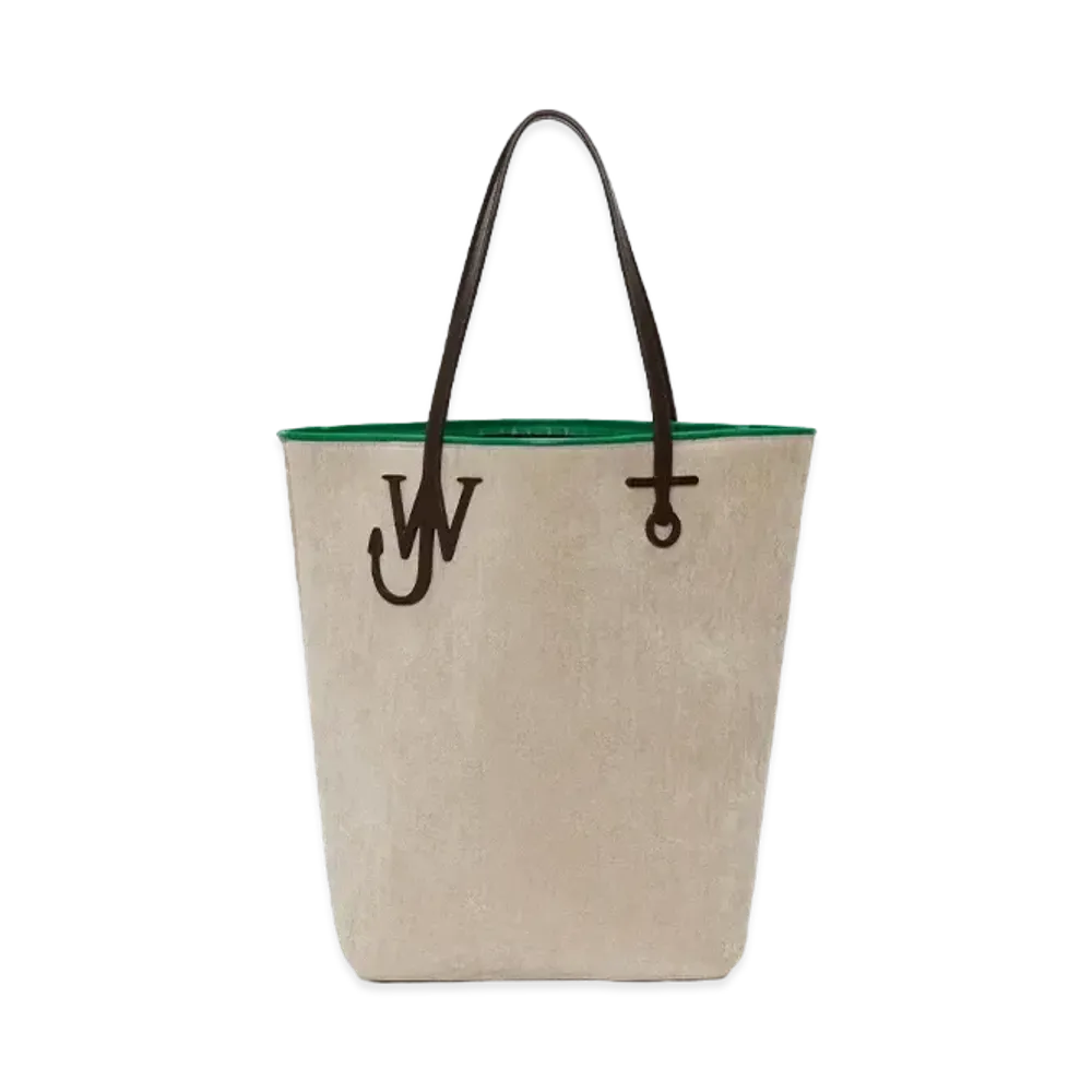 JW ANDERSON Tall Anchor Chenille Tote Bag "Beige"