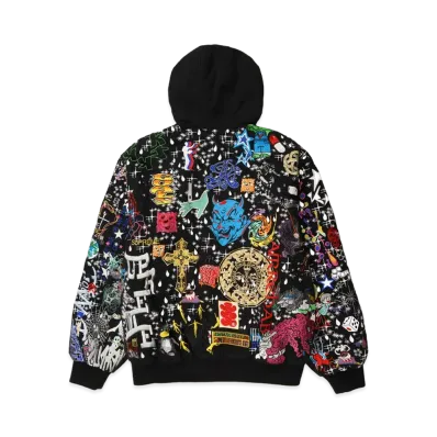 Supreme AOI Embroidered Hooded Work Jacket "Black"