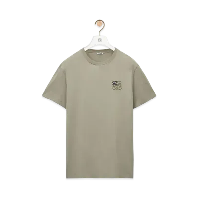 LOEWE Men's Anagram T-shirt In Cotton "Sage"