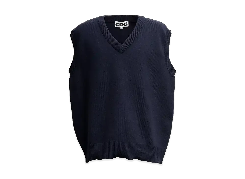 COMME des GARCONS CDG Oversized Pullover Vest "Navy"