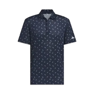 adidas Ultimate 365 Printed Mesh Polo Shirt "Collegiate Navy/Wonder Silver"