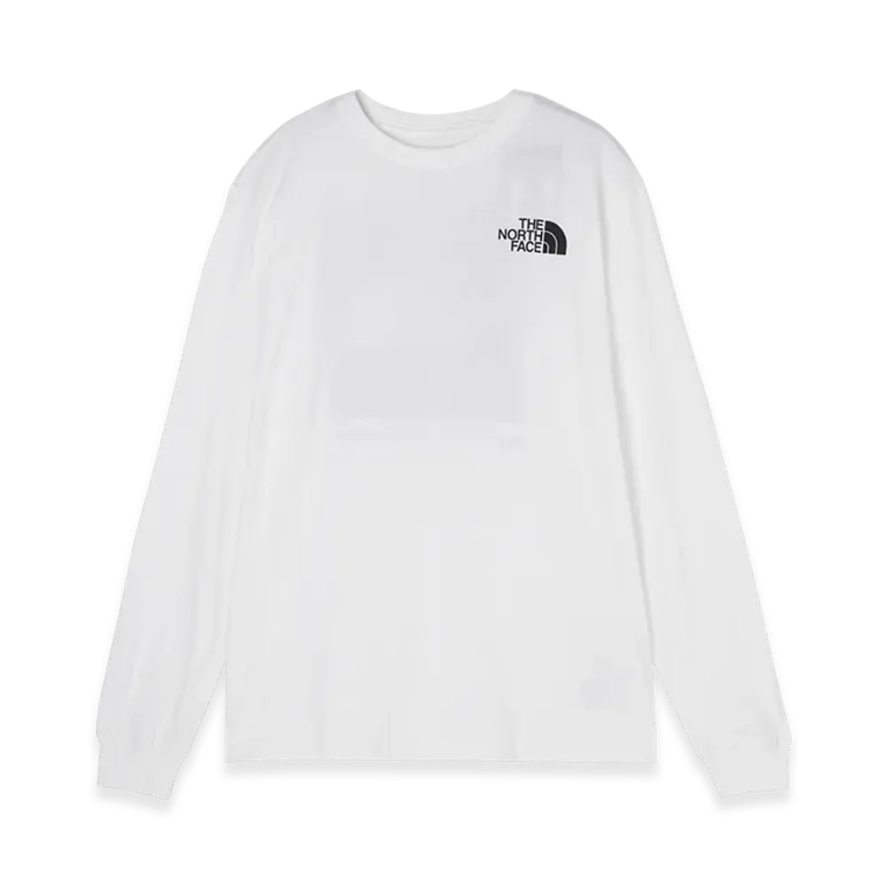 The North Face Men's Long-Sleeve Box NSE Tee "White/Black"
