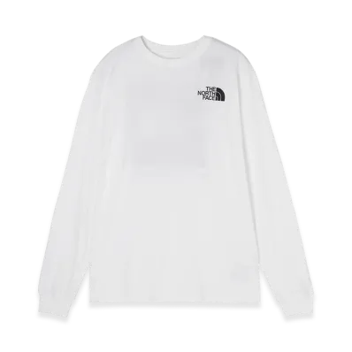 The North Face Men's Long-Sleeve Box NSE Tee "White/Black"