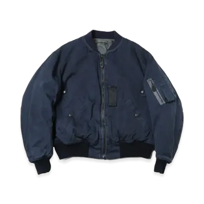 A.PRESSE Vintage Silk B-15C Flight Jacket "Navygray"