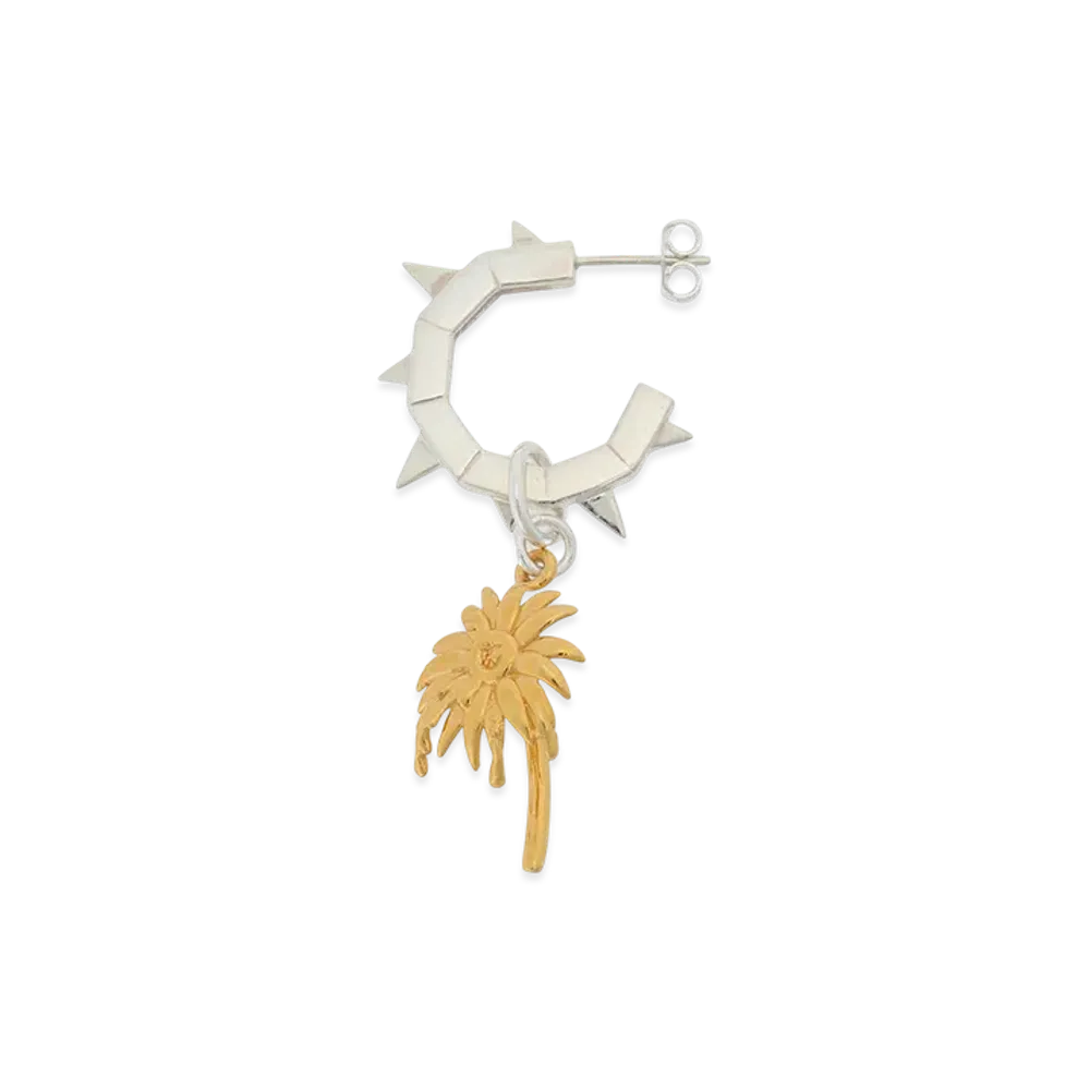Ground Y x CHAINSAW MAN Collaborate Collection Chainsaw Blade And Flower Earring "Silver"