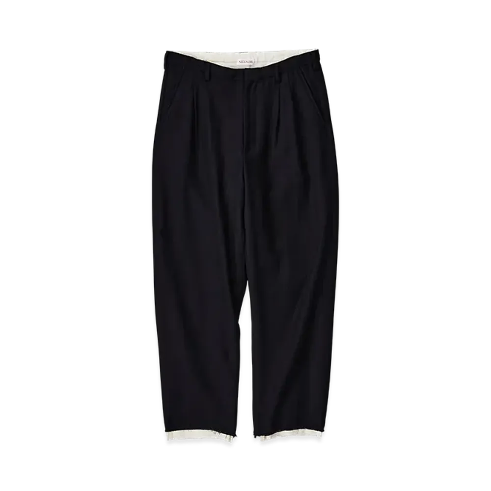 NICENESS Moyes Wool Serge Easy Pants "Black"