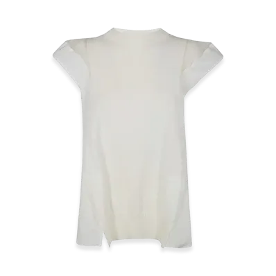 sacai Women's Popeline X Knit Pullover "White"