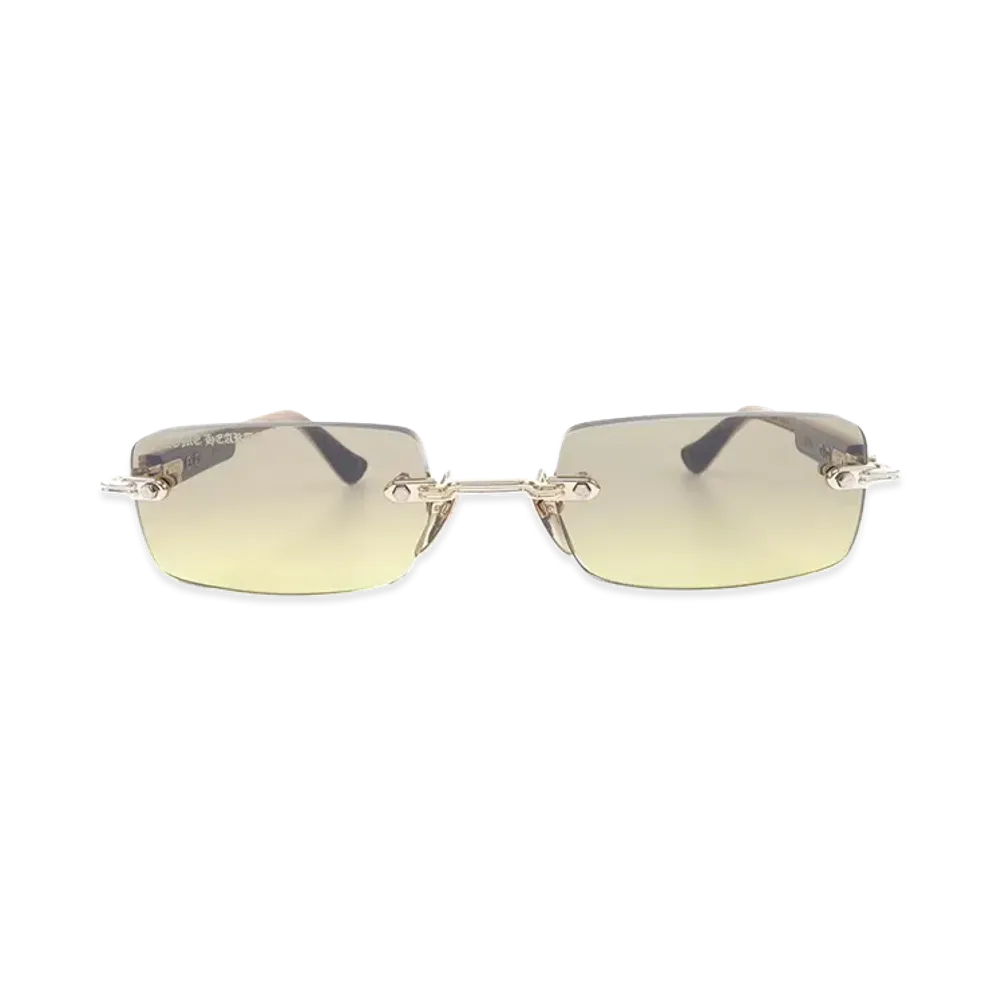 Chrome Hearts DEEP I Square Sunglasses "Gold"