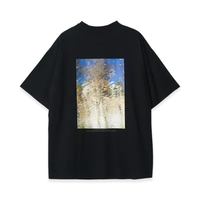 YOKE Photo Print Organic Cotton T- Shirt By Taro Mizutani "Black"