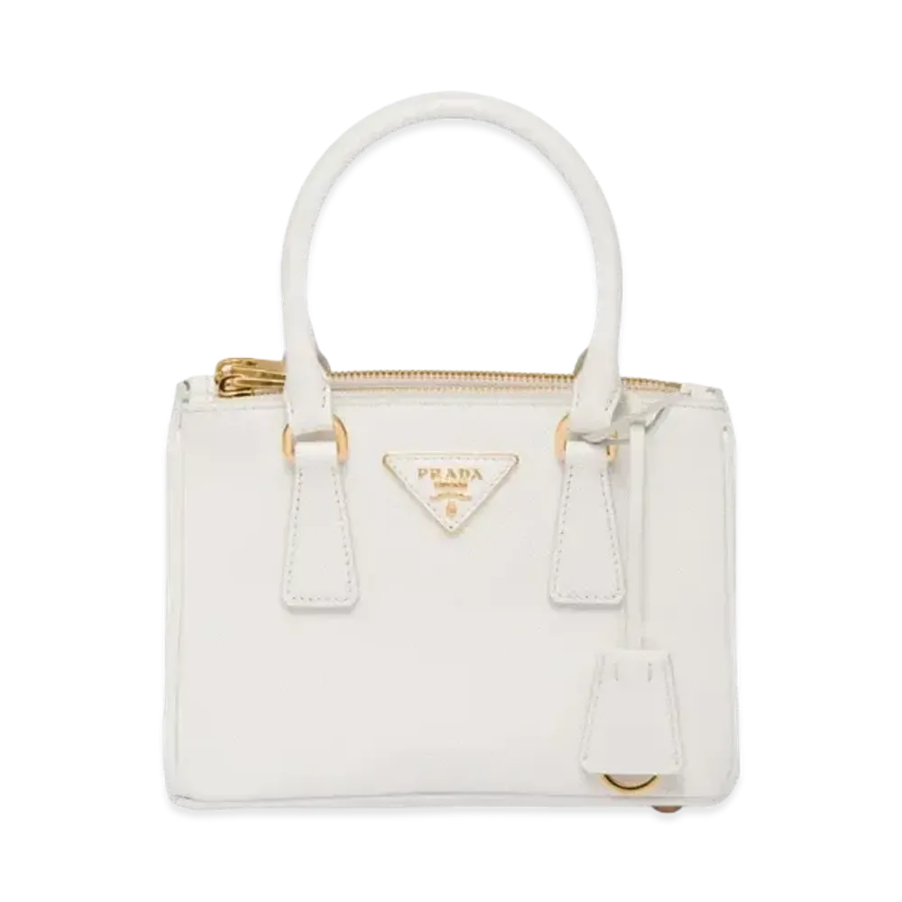 PRADA Galleria Saffiano Leather Mini Bag "White"