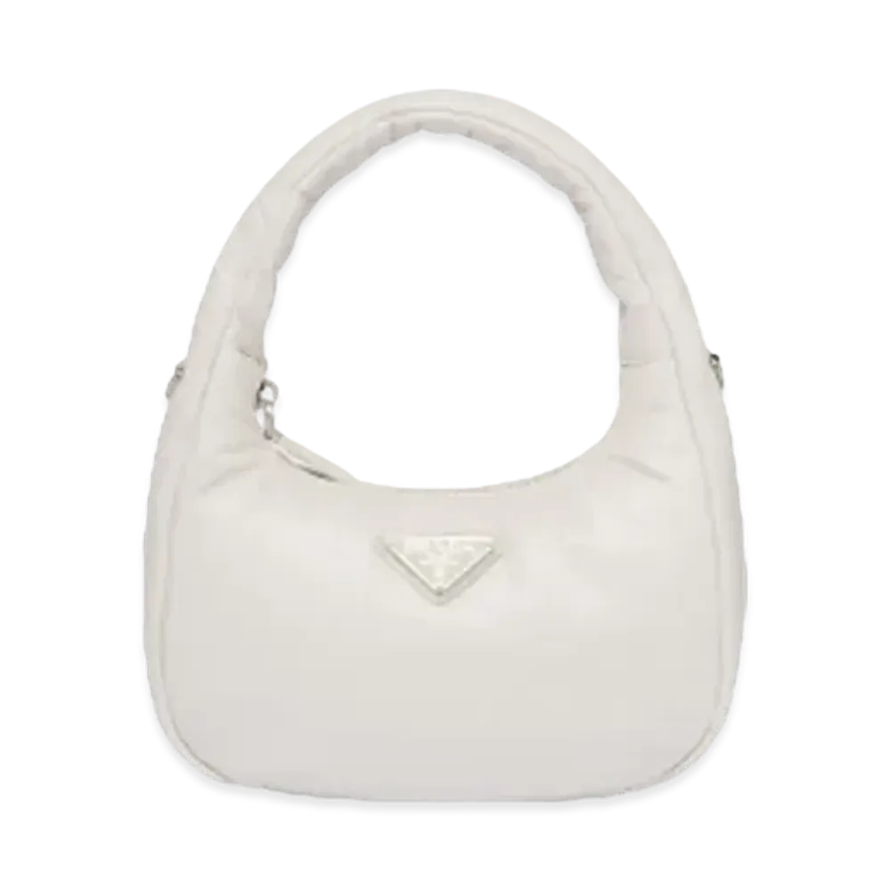 PRADA Soft Padded Nappa Leather Mini Bag "White"