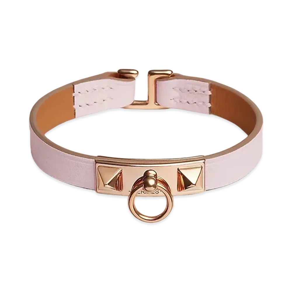 Hermes Rivale Mini Bracelet "Mauve Pale/Pink Gold"