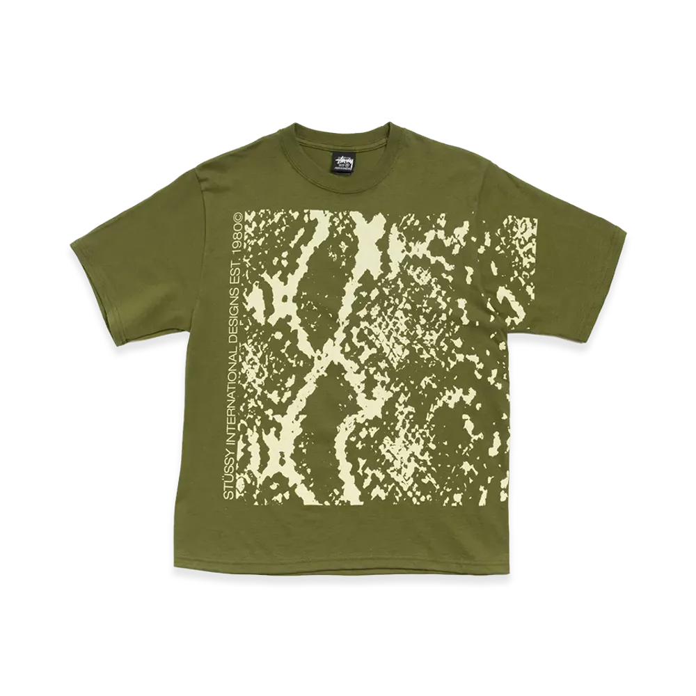 Stussy Snakeskin Tee "Olive"