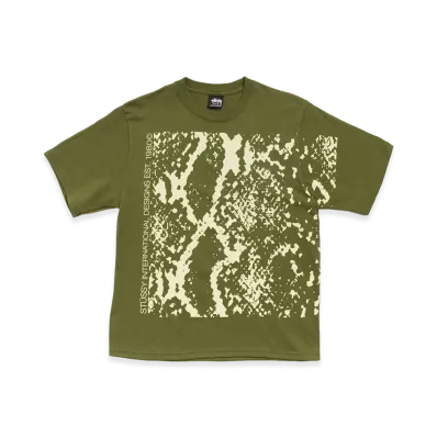 Stussy Snakeskin Tee "Olive"
