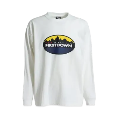FIRST DOWN CIRCLE LOGO L/S T "Off White"